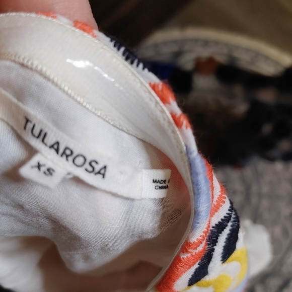 Tularosa Strapless Embroidered Ruffle Dress Size XS - Picture 9 of 15